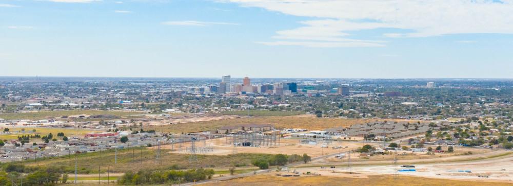 Skyline of Midland, TX during the day