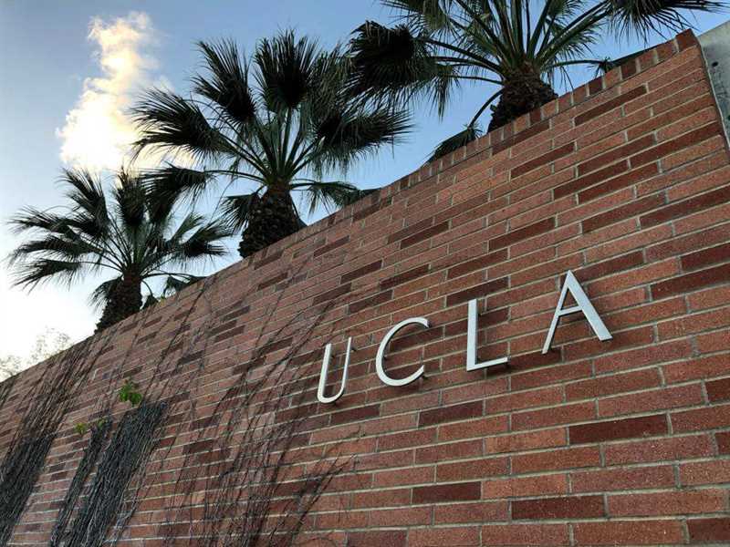 UCLA sign on a brick wall