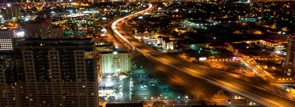 I-35 in San Antonio at night